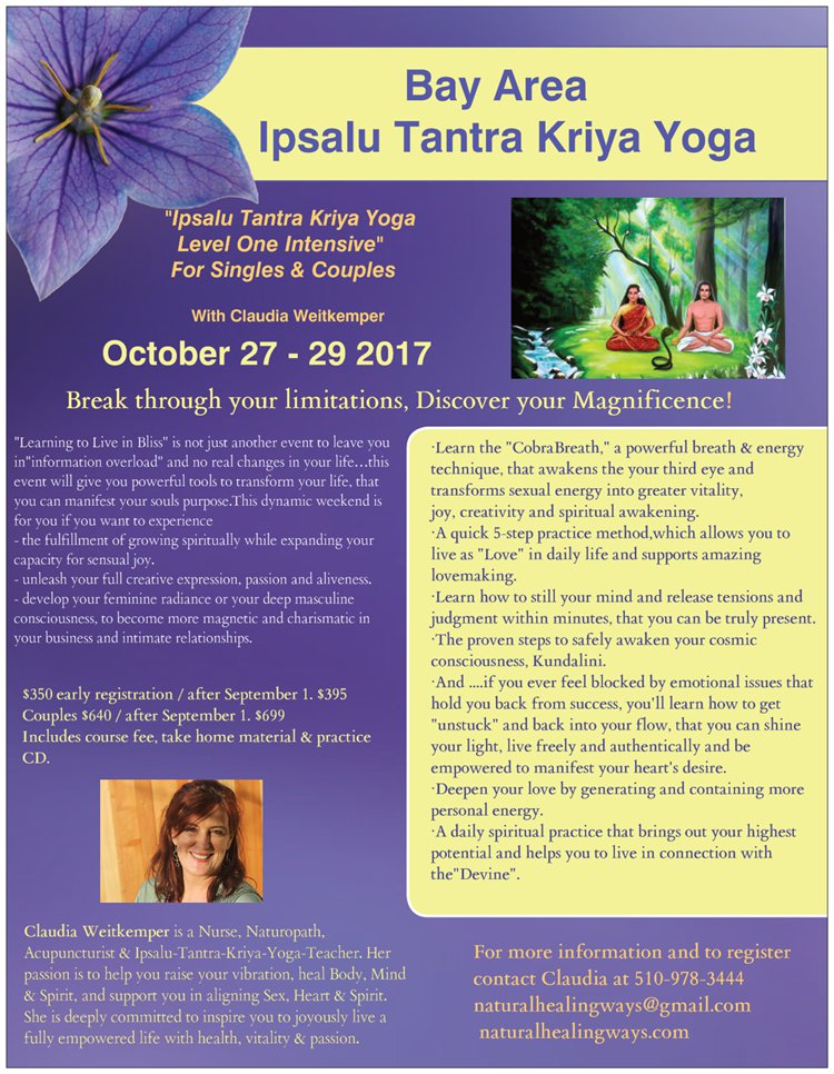 Ipsalu Tantra Kriya Yoga - Oct 2017